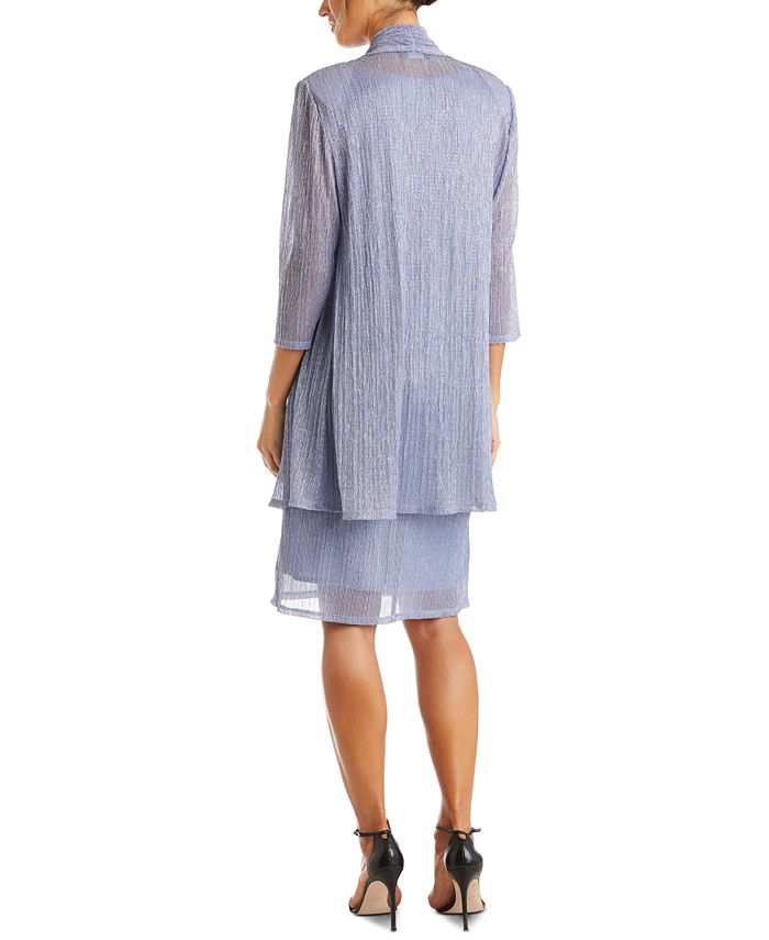 R & M Richards Petite Crinkle-Knit Dress & Jacket & Reviews - Dresses ...