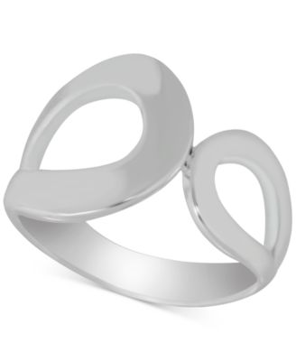 And Now This - Double Open Loop Ring in Fine Silver-Plate