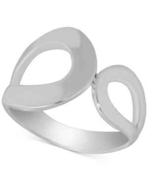 image of Essentials Double Open Loop Ring in Fine Silver-Plate