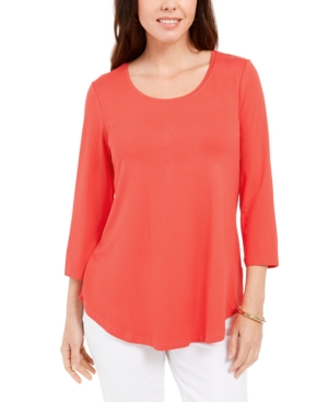 image of Jm Collection Scoop-Neck Top, In Regular and Petite, Created for Macy-s