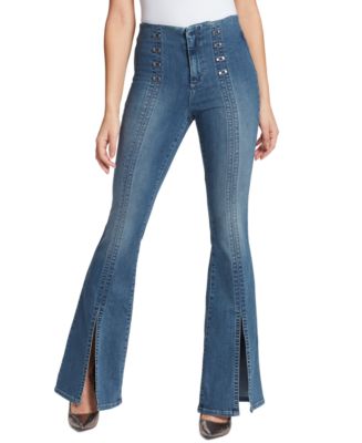 Michael Kors Women's Flared-Leg Sailor Jeans - Macy's