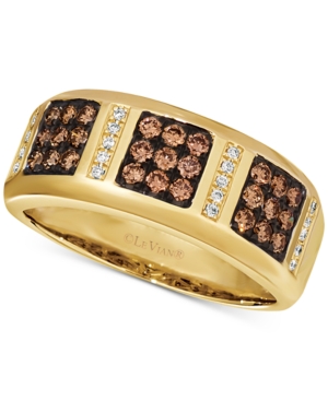 image of Le Vian Chocolatier Men-s Diamond Band (5/8 ct. t.w.) in 14k Gold