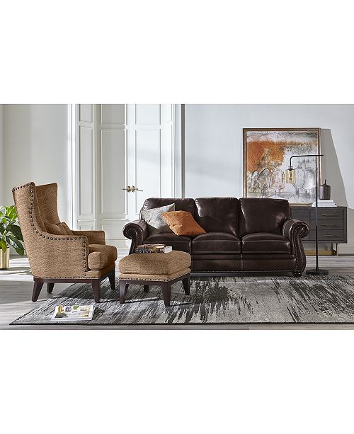 Furniture Roselake Leather Sofa Collection Created For Macy S