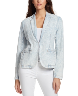 Skinnygirl Kaye Denim Kiss-Front Blazer