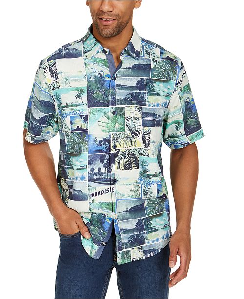 Tommy Bahama Men S Island Snapshot Classic Fit Tropical Print Silk
