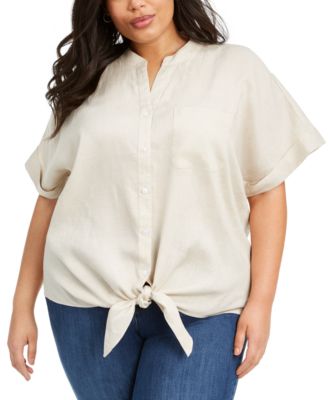 macys linen tops