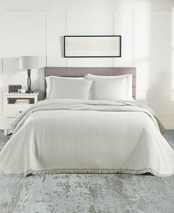 Nouvelle Home - Woven Jacquard Bedspread Set Twin White