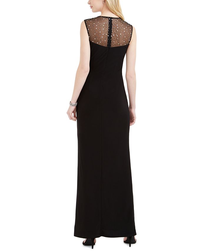 Vince Camuto Sweetheart Embellished Illusion Gown - Macy's