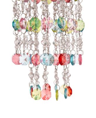 Solar Lighted Hanging Decor with Multicolored Acrylic Jewel Beads
