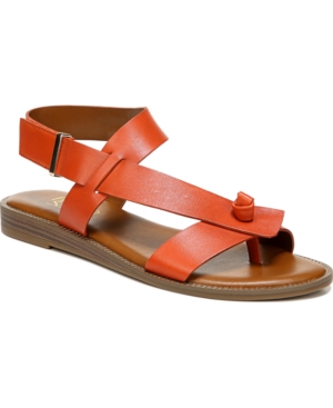 Franco Sarto Glenni Genuine Calf Hair Sandal In Terracotta Leather