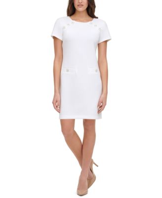 tommy hilfiger faux pocket shift dress