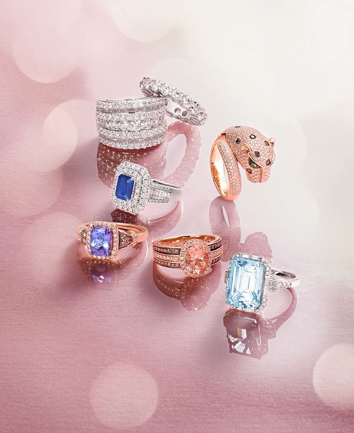 Le Vian - Peach Morganite (1-1/3 ct.-t.w.) & Diamond (5/8 ct. t.w.) Ring in 14k Rose Gold (Also Available White Gold or Yellow Gold)