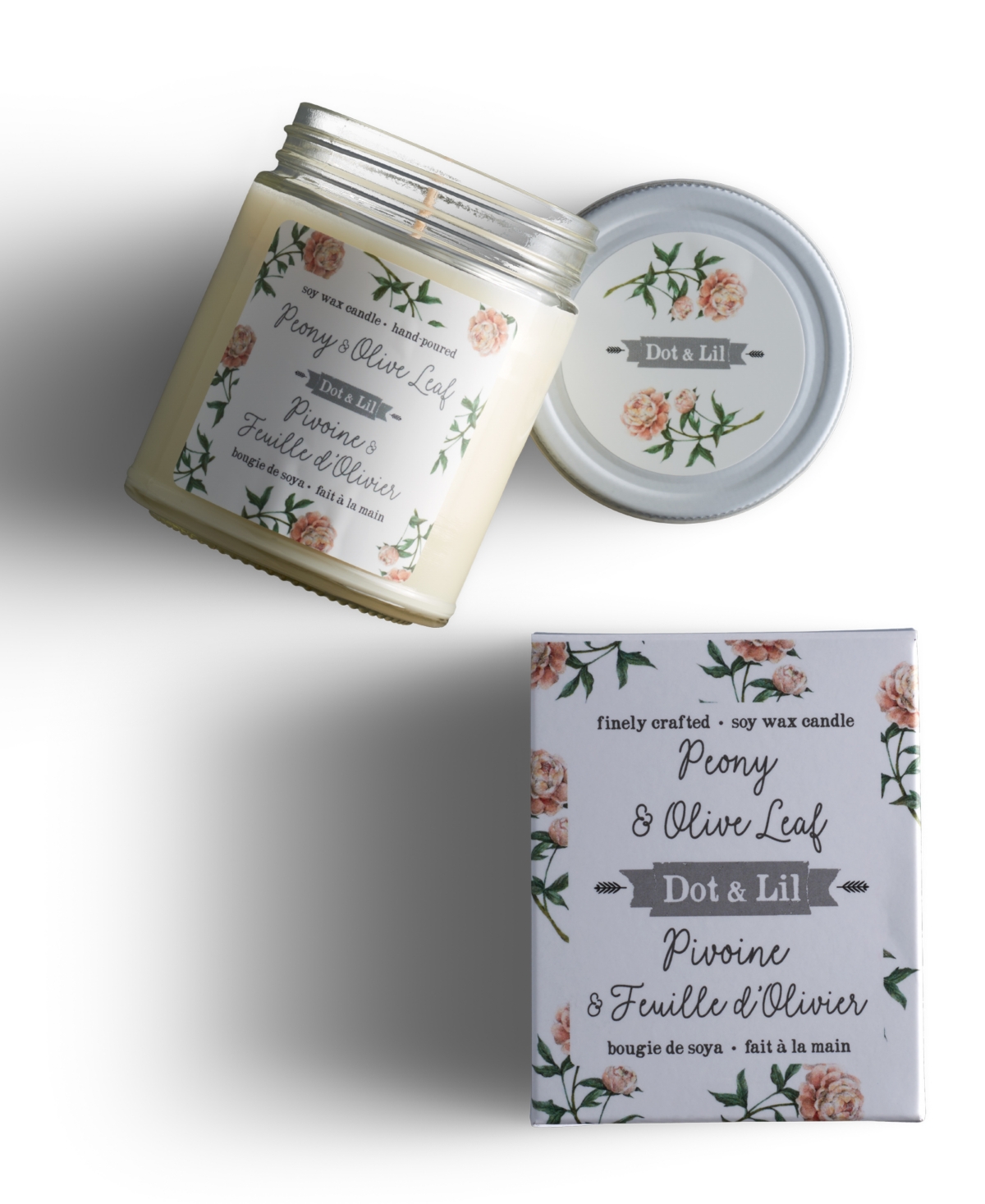 Peony Olive Soy Candle