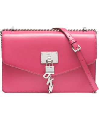 dkny elissa leather chain strap shoulder bag