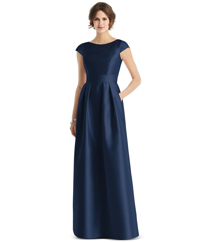 Alfred Sung Cap-Sleeve Maxi Dress & Reviews - Dresses - Women - Macy's