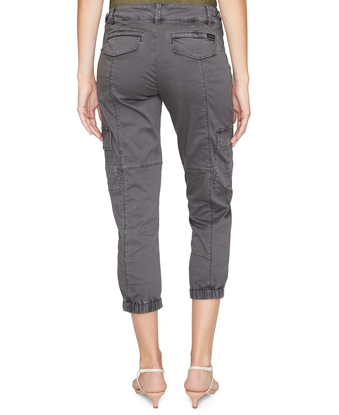 Sanctuary Women's Mia Trooper Cargo Jogger Pants Gray Size Small