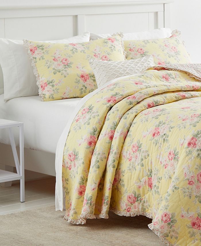 Laura Ashley Melany Ruffled Quilt, Full/Queen Macy's