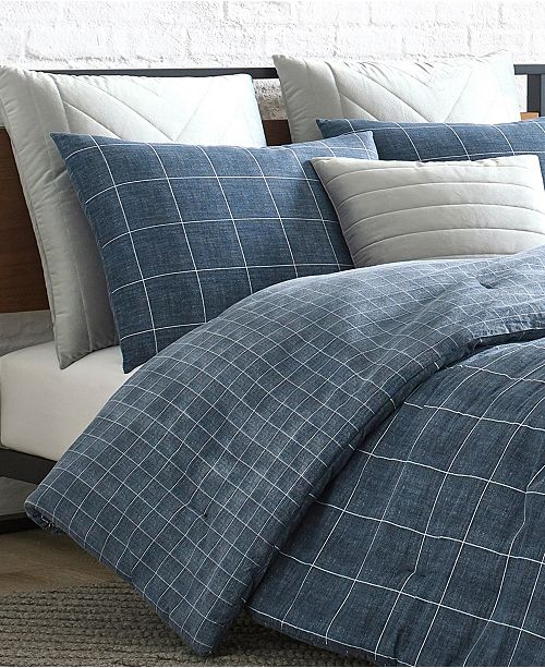 Kenneth Cole Holden Grid King Comforter Set Reviews Comforters