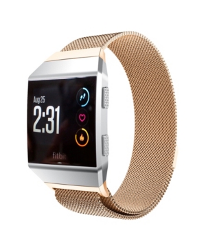 image of Posh Tech Unisex Fitbit Alta Rose Gold-Tone Stainless Steel Watch Replacement Band