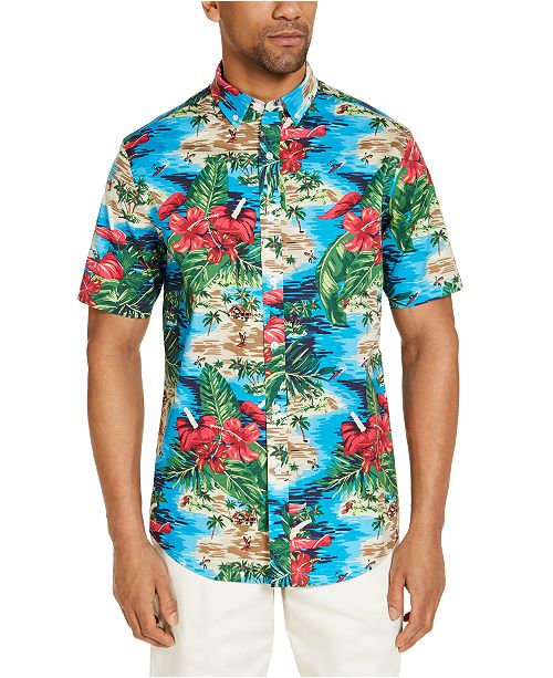 Club Room Men S Island Beach Short Sleeve Shirt Created For