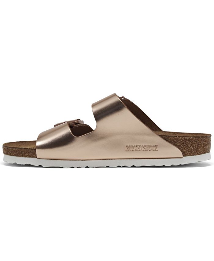 metallic copper leather birkenstock
