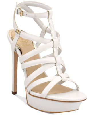 guess women's eleri strappy platform dress sandals