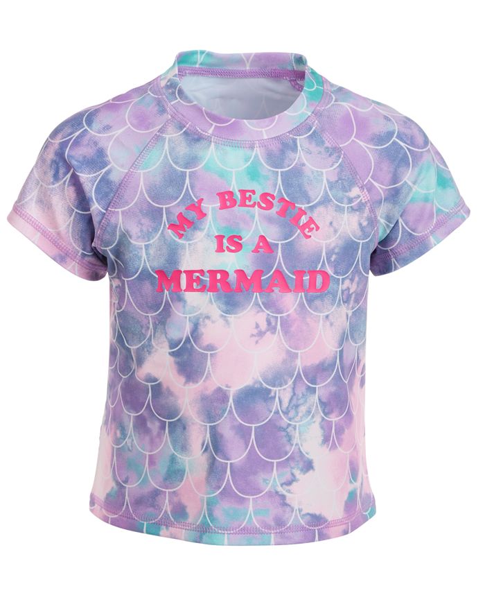 Miken - Toddler Girls Mermaid Short-Sleeve Rash Guard