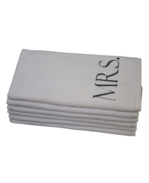 Talesma Monogram Mr & Mrs 6-Pc Turkish Cotton Hand Towel Set Bedding