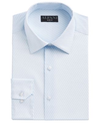 Alfani Men's Slim-Fit Performance Stretch Striped Cube Dress Shirt ...