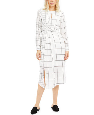 Alfani Printed Twist-Front Dress, Created for Macy's - Macy's
