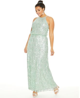 sequined blouson gown