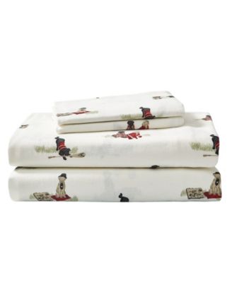 Printed Cotton Flannel 4-Pc. Sheet Set, Full