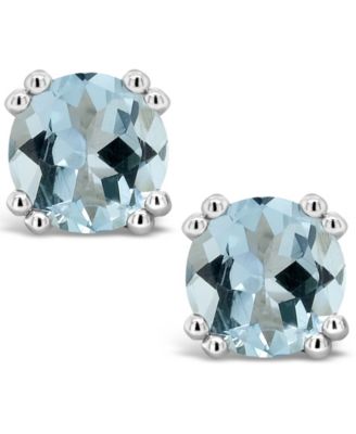 Aquamarine (2-1/2 ct. t.w.) Stud Earrings in Sterling Silver