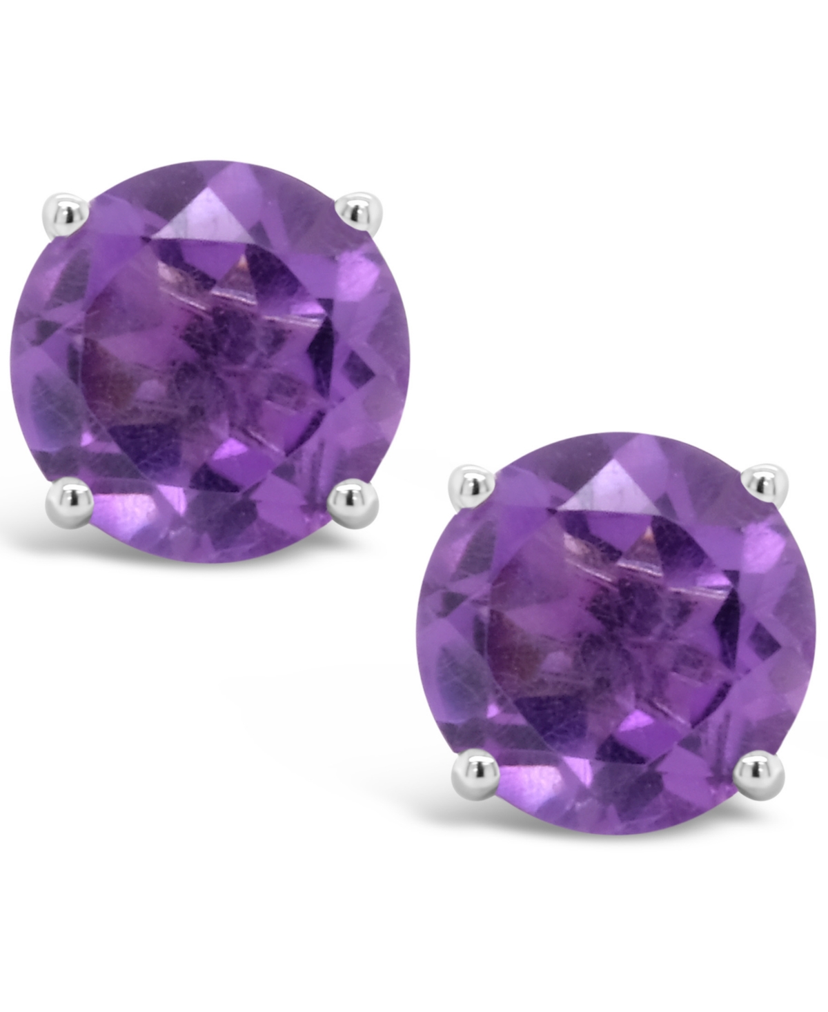 Blue Topaz (3-1/10 ct. t.w.) Stud Earrings in Sterling Silver (Also Available in Peridot and - Amethyst