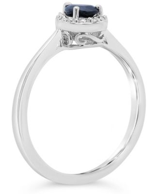 Sapphire (3/8 ct. t.w.) and Diamond Accent Ring in Sterling Silver (Also in Ruby)