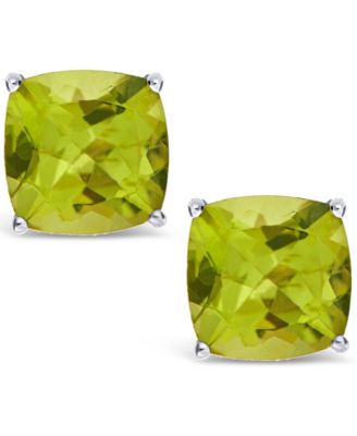 Gemstone Stud Earrings in Sterling Silver