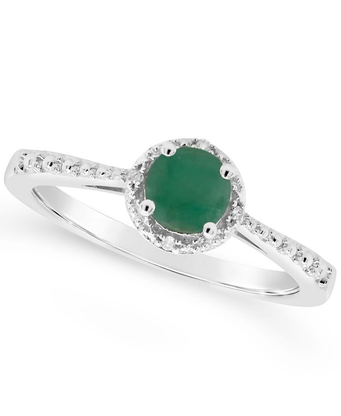 Macy's top emerald ring