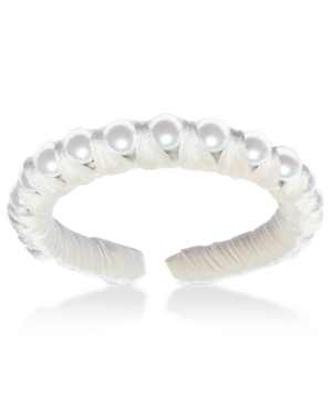 image of Thalia Sodi Imitation Pearl Fabric-Wrapped Headband, Created for Macy-s