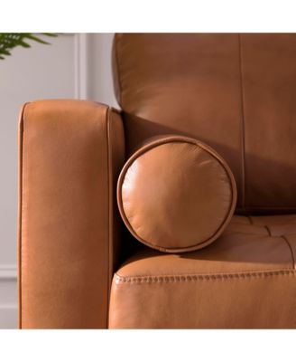 Maebelle Leather Sofa with Tufted Seat And Back