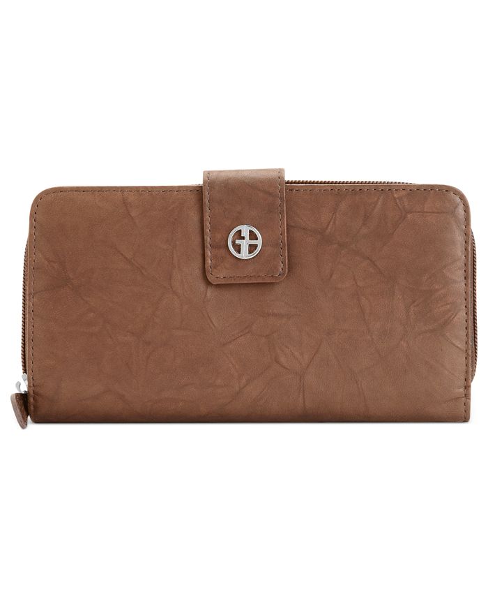 Giani Bernini Sandalwood Leather All in One Wallet, Created for Macy's
