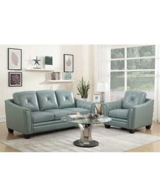 Jaira Tufted Leather Club Chair