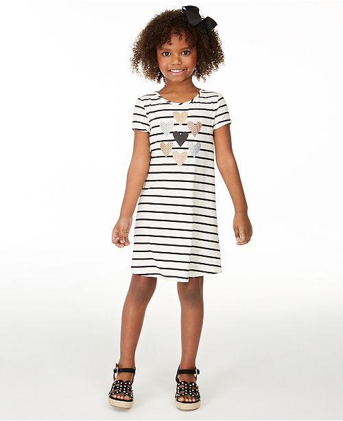 Epic Threads Little Girls Striped Hearts T Shirt Dress Created For