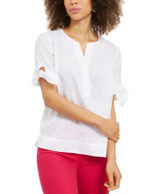 white womens tops macys