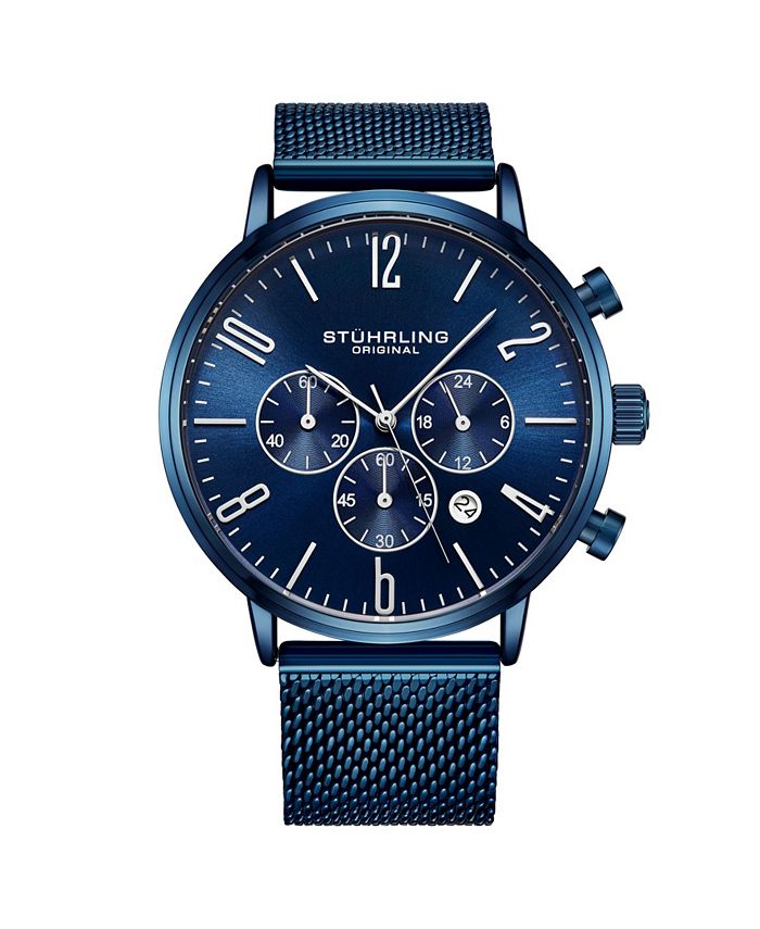 Stuhrling best sale blue watch