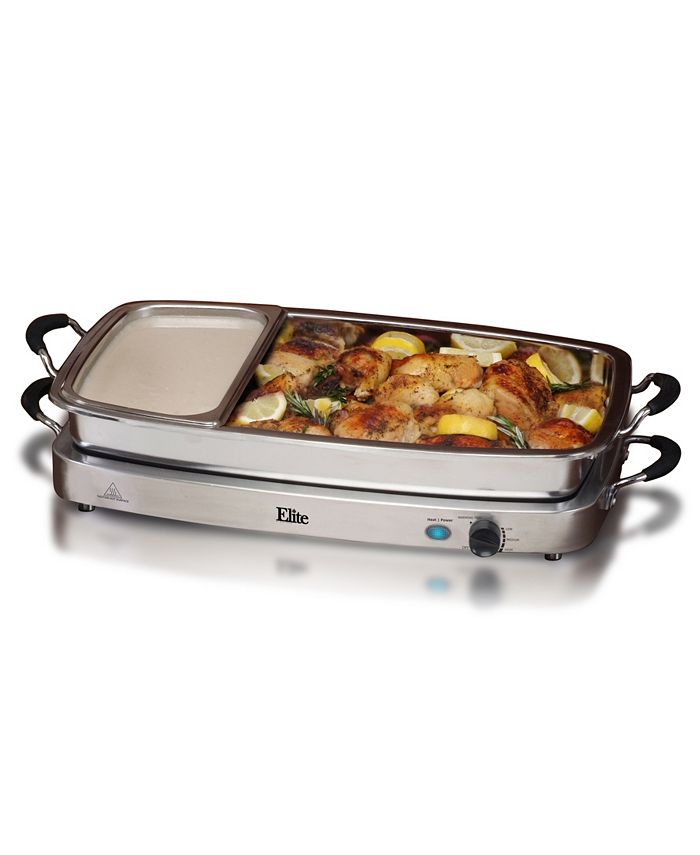 Elite Gourmet Elite Platinum Deluxe 3 x 2.5 Qt. Stainless Steel