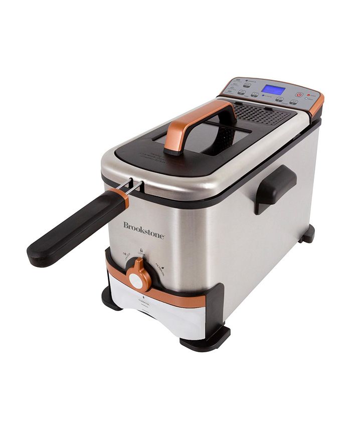 Brookstone 3.2 Qt. Digital Deep Fryer with Oil Filtration Macy's