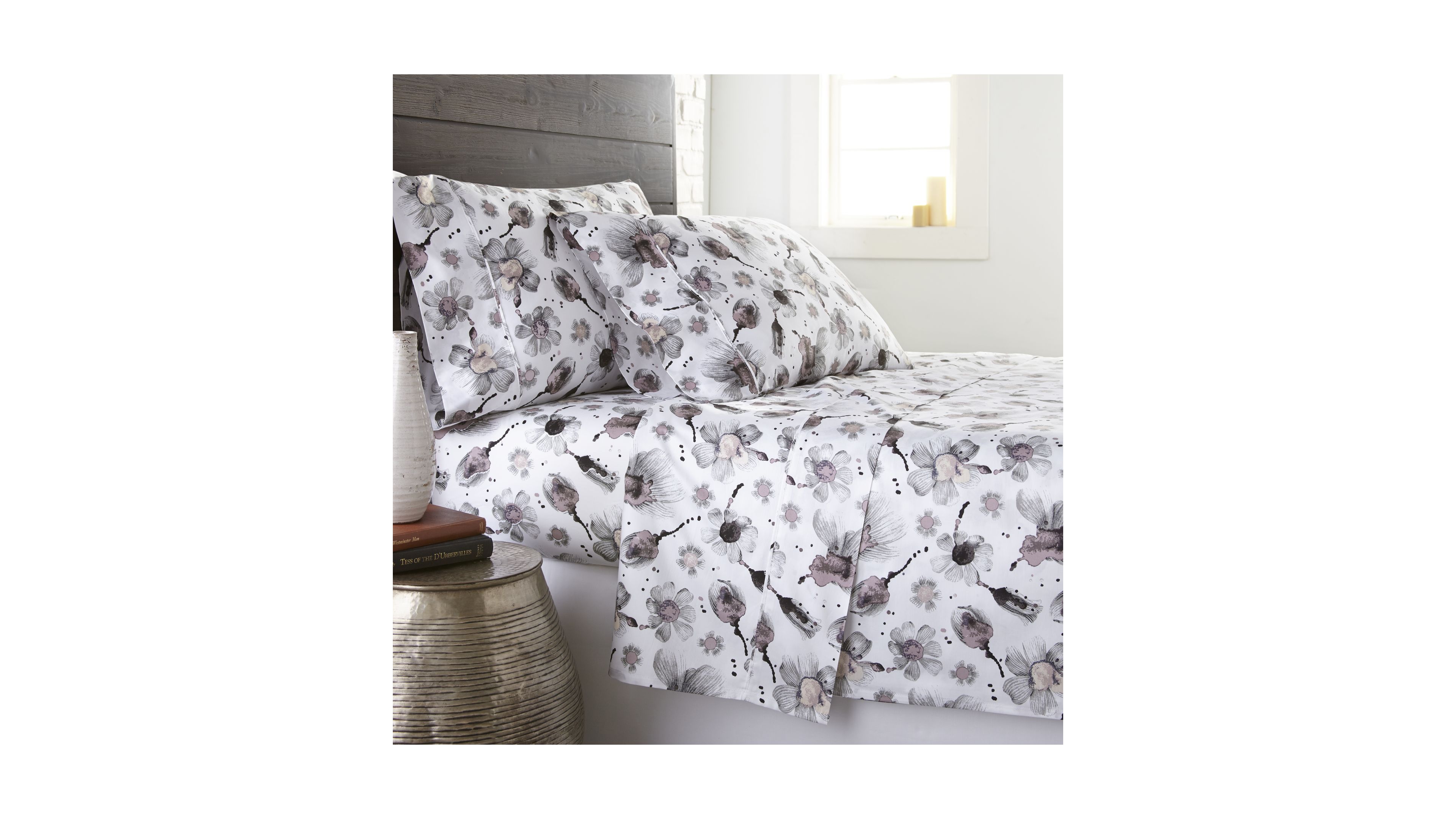 Southshore Fine Linens Watercolor Symphony Luxury Cotton Sateen 4-Pc. Extra Deep Pocket Sheet Set, Full