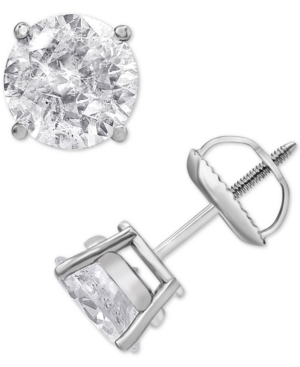 image of Diamond Stud Earrings (2 ct. t.w.) in 14k White, Yellow or Rose Gold