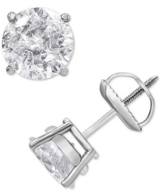 Macy s Diamond Stud Earrings 2 ct. t.w. in 14k White Yellow or
