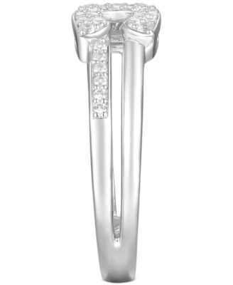 Diamond Horseshoe Cuff Ring (1/5 ct. t.w.) in Sterling Silver